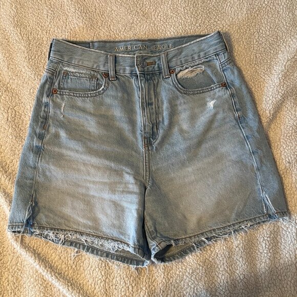 American Eagle - Distressed Jean Shorts / Size 0 - Picture 3 of 8